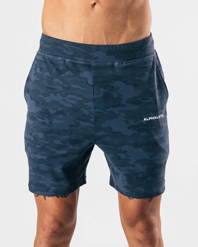 Alphalete 4-Way Stretch 6" Lyhyt Tummanlaivastonsininen Camo | 537TOIVPA