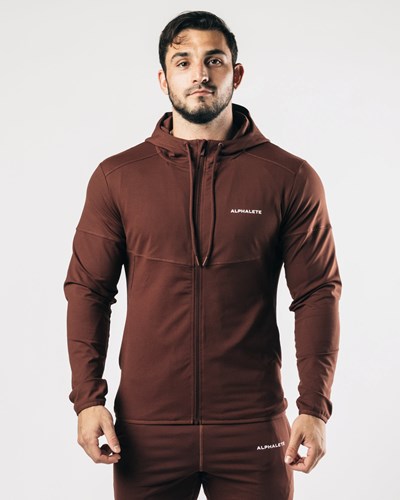 Alphalete 4-Way Stretch Hupullinen Jacket Suklaa | 206GORVAJ