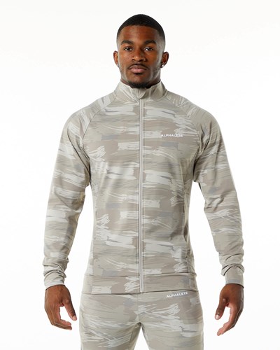 Alphalete 4-Way Stretch Track Jacket Camo | 195UZDTLI