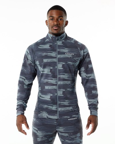 Alphalete 4-Way Stretch Track Jacket Camo | 765GHBFPN