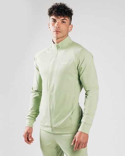 Alphalete 4-Way Stretch Track Jacket Frozen Spring | 417ICEWTG