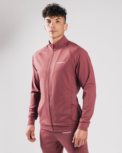 Alphalete 4-Way Stretch Track Jacket Mauve | 391OLSHWM