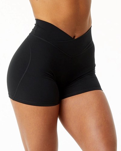 Alphalete All-Purpose Lyhyt Mustat | 643ZVYOGT