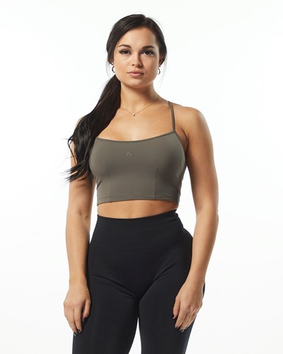 Alphalete Camisole Y-Back Crop Tank Harmaat | 349IVBOTJ