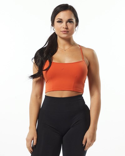 Alphalete Camisole Y-Back Crop Tank Oranssi | 472JPLFCM