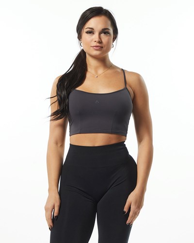 Alphalete Camisole Y-Back Crop Tank Tummanharmaat | 672VOFCRM