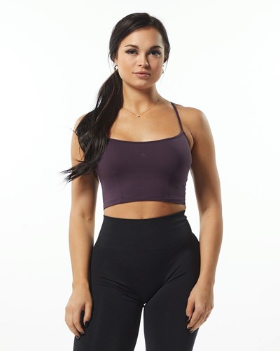 Alphalete Camisole Y-Back Crop Tank Violetit | 459CKGFNP