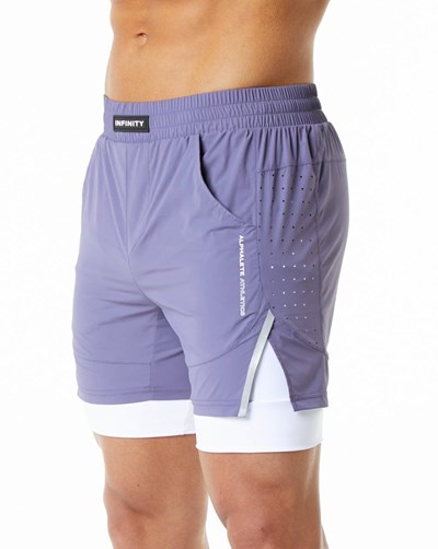 Alphalete Compression Vuoratut 4-Way Stretch Koulutus Lyhyt Digital Violet | 798DNGTLE