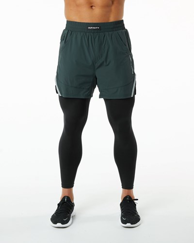 Alphalete Compression Vuoratut Woven Koulutus Lyhyt Vihreä | 327BGJYIQ