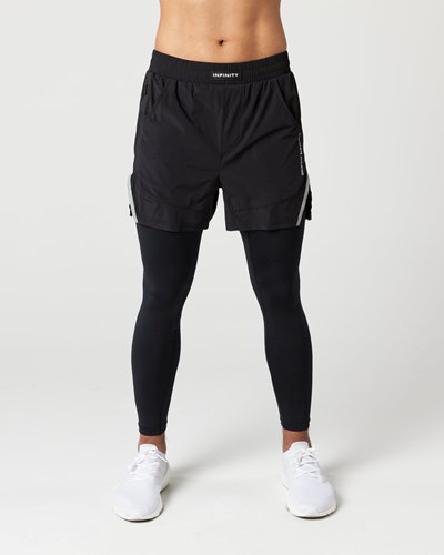 Alphalete Compression Vuoratut Woven Koulutus Lyhyt Mustat | 369WHKZCY