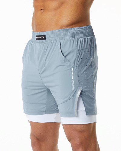 Alphalete Compression Vuoratut Woven Koulutus Lyhyt Sininen | 792HEFAOT