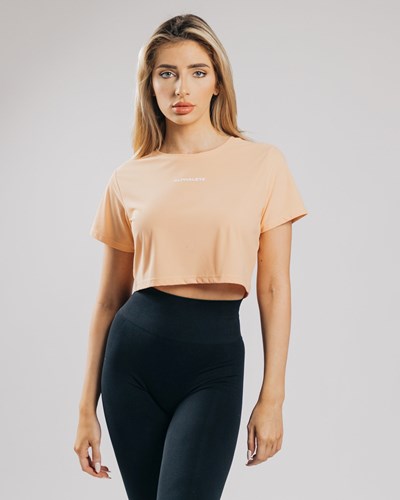 Alphalete Cropped Kevyet Lyhyt Sleeve Oranssi | 971JDTMEN
