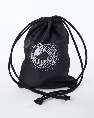 Alphalete Drawstring Bag Mustat | 096BKLMFV