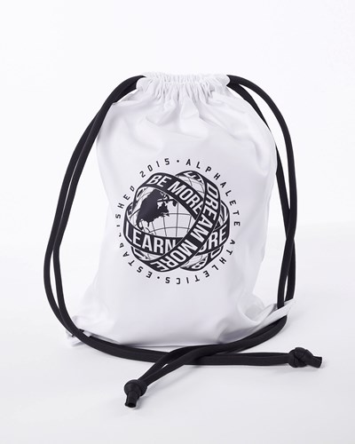 Alphalete Drawstring Bag Valkoinen | 026KDLGTP