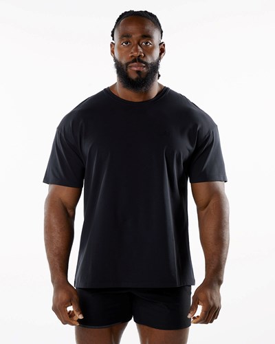 Alphalete Drop Shoulder Tee Blackout | 680ZJVCUX