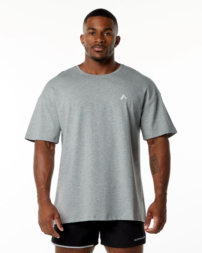 Alphalete Drop Shoulder Tee Harmaat | 738WVQMPR