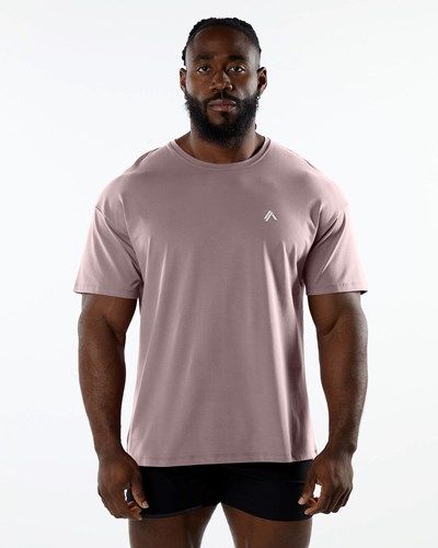 Alphalete Drop Shoulder Tee Mauve | 823CWFIYJ
