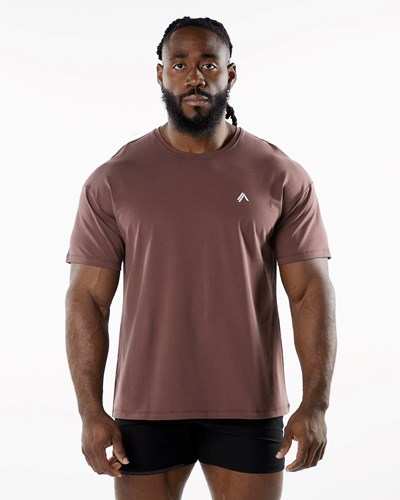 Alphalete Drop Shoulder Tee Merlot | 810NROXTH