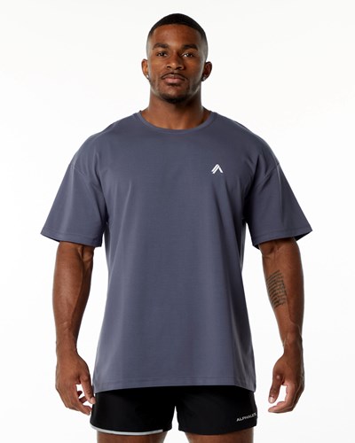 Alphalete Drop Shoulder Tee Violetit | 167PHYKUW