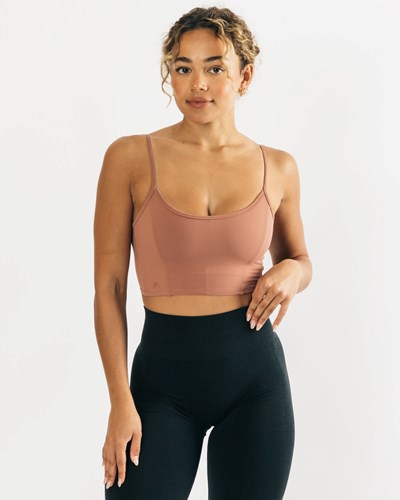 Alphalete Fitted Cropped Tank Blush | 019MWNCYT