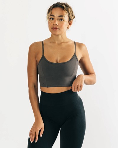 Alphalete Fitted Cropped Tank Harmaat | 207YLDAGB