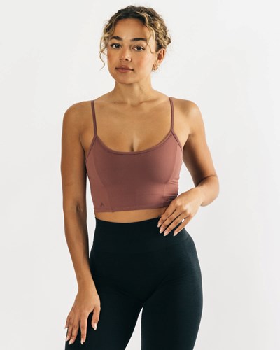 Alphalete Fitted Cropped Tank Mauve | 309QDVBKJ