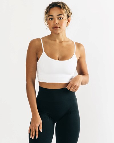 Alphalete Fitted Cropped Tank Valkoinen | 718XFPQEW