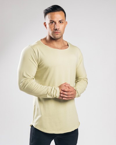Alphalete Fitted Long Sleeve Vaaleanoliivinvihreä | 659BLAYGJ