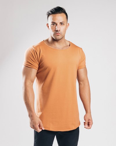Alphalete Fitted Lyhyt Sleeve Clay | 126ONZYCR
