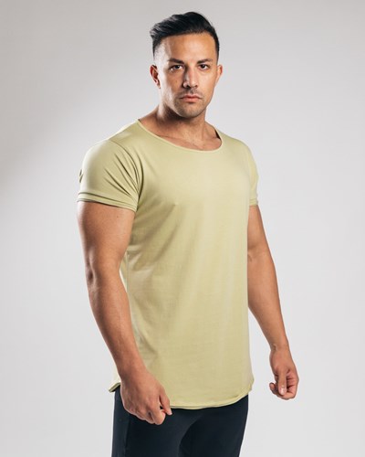 Alphalete Fitted Lyhyt Sleeve Vaaleanoliivinvihreä | 971AXLUFW