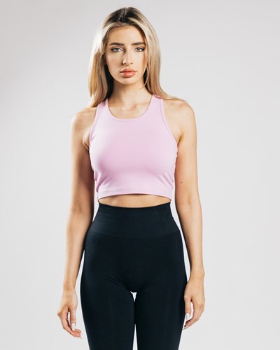 Alphalete Fitted Performance Crop Tank Bloom | 485NLFVQP