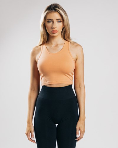 Alphalete Fitted Performance Crop Tank Oranssi | 073XYFHIU