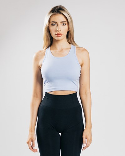 Alphalete Fitted Performance Crop Tank Sininen | 609XPEULF