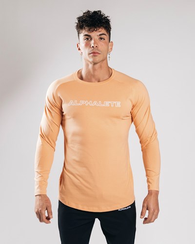 Alphalete Fitted Performance Long Sleeve Oranssi | 153EPYZSI