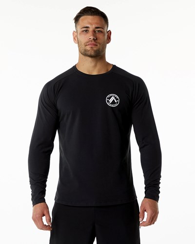 Alphalete Fitted Performance Long Sleeve Mustat | 172RGFSWN