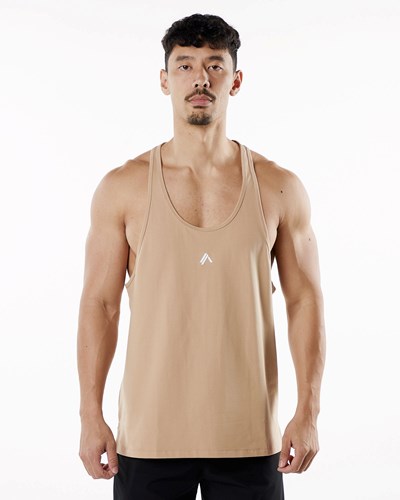 Alphalete Fitted Performance Stringer Taupe | 416CDRUFY