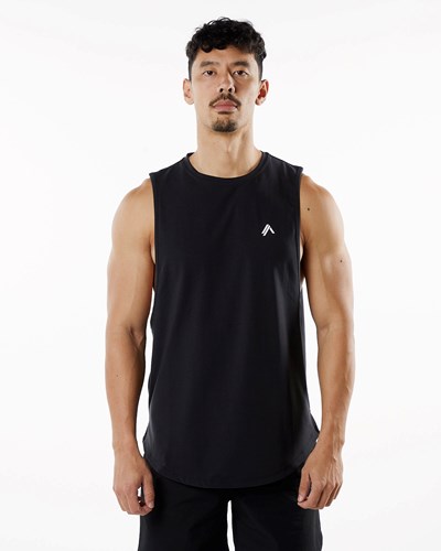 Alphalete Fitted Performance Tank Mustat | 465KOMXFA