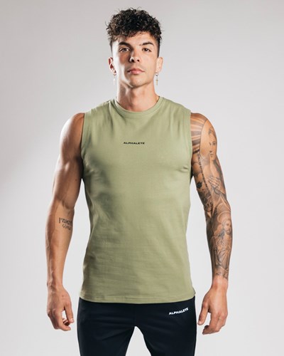 Alphalete Fitted Performance Tank Vihreä | 041NEWQBF