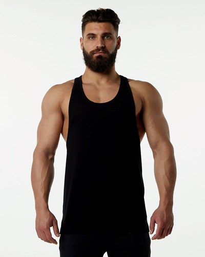 Alphalete Fitted Premium Stringer Mustat | 361UOLFVS