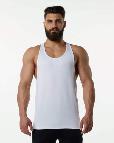 Alphalete Fitted Premium Stringer Valkoinen | 764FNTZXE