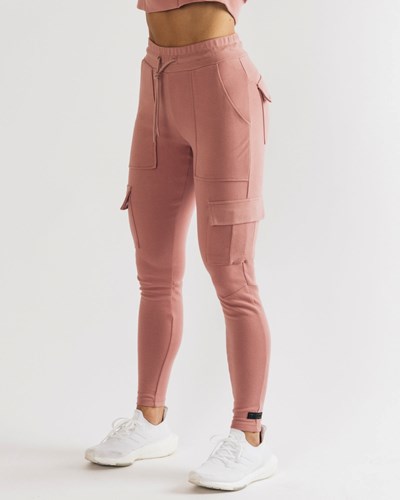 Alphalete Fitted Single-Brushed 29" Cargo Pant Cranberry Ice | 673JRHTCO