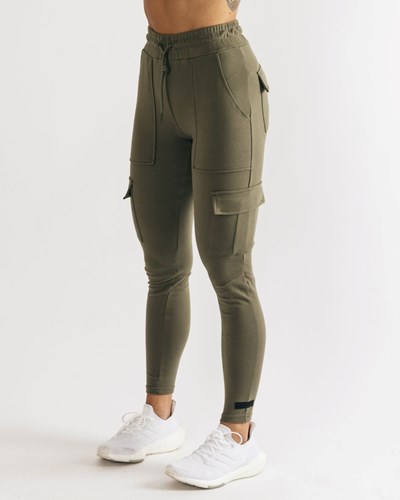 Alphalete Fitted Single-Brushed 29" Cargo Pant Vaaleanoliivinvihreä | 960KPMSON