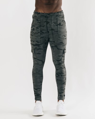 Alphalete Fitted Single-Brushed 30" Cargo Pant Camo | 731VZYRWE