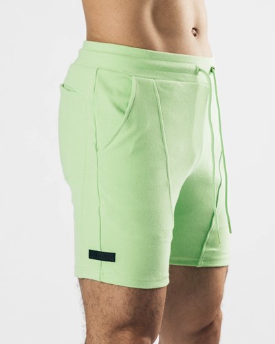 Alphalete Fitted Single-Brushed 7" Lyhyt Limelight | 416VECZNH