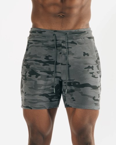 Alphalete Fitted Single-Brushed 7" Lyhyt Camo | 643DMSIJH