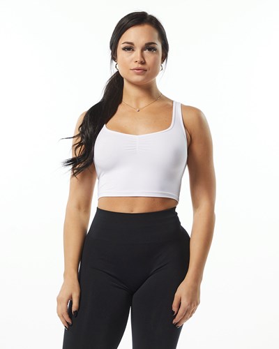 Alphalete Fitted Square Neck Tank Valkoinen | 635CMQIHU