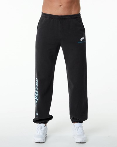 Alphalete Fleece Graafinen Jogger Mustat | 840XPHFMN