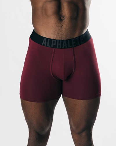 Alphalete Frictionless Modal Bokserin Brief Viininpunainen | 947VJMBTX