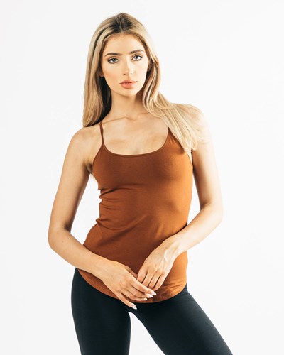 Alphalete Full-Length Premium Tank Mahogany | 246OBYPCU