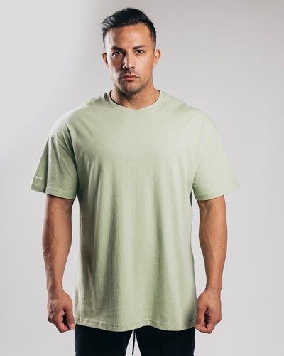 Alphalete Heavy Puuvilla Dropped Shoulder Tee Matcha | 750JHBXIL
